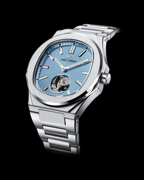 【美品！】カルレイモン マジェスティ オープンハート Open Heart BLUE - KARL-LEIMON Watches