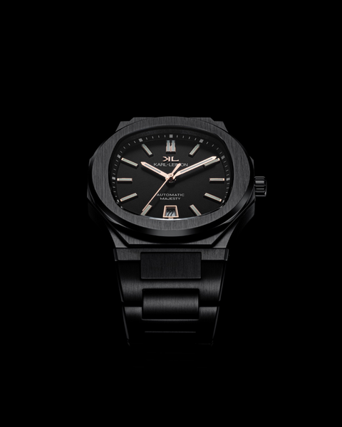 3Hands Date LIMITED BLACK - KARL-LEIMON Watches