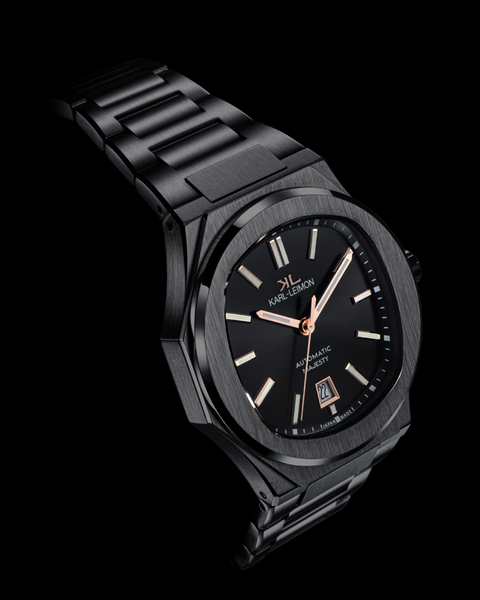 3Hands Date LIMITED BLACK - KARL-LEIMON Watches