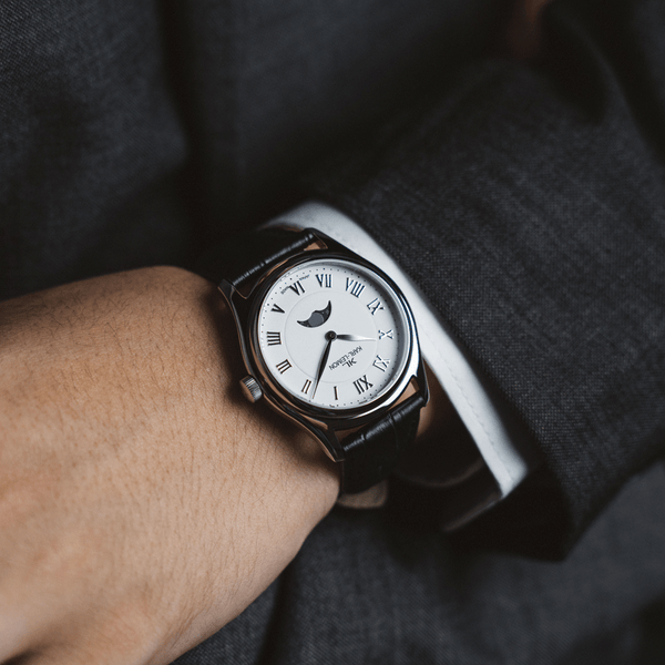Single Moonphase WHITE - KARL-LEIMON Watches