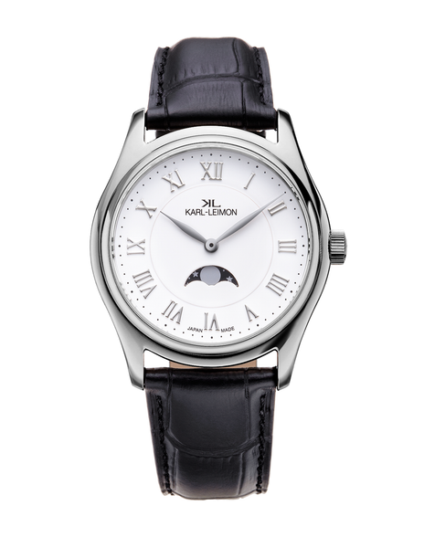 Single Moonphase WHITE - KARL-LEIMON Watches