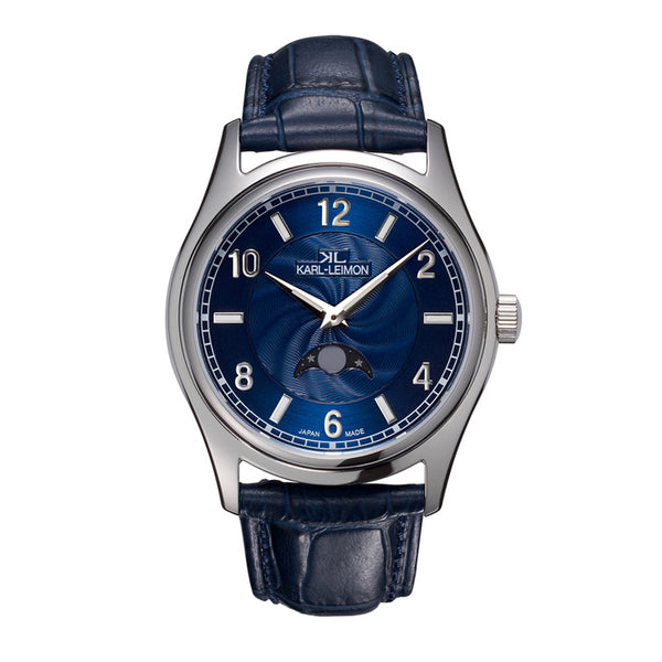 Single Moonphase BLUE - KARL-LEIMON Watches