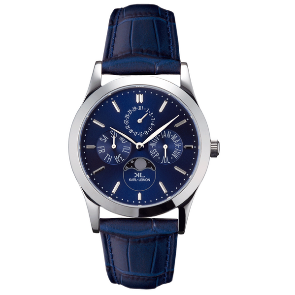 Triple Calendar Moonphase BLUE