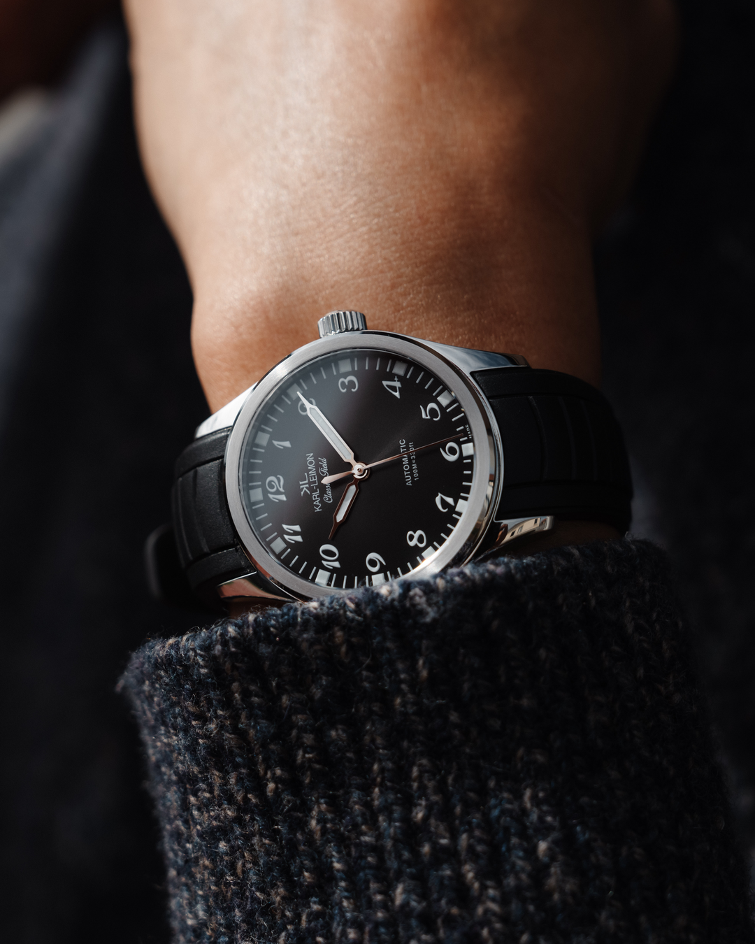 Arabic Printed Black - KARL-LEIMON Watches Arabic Printed Black - KARL-LEIMON Watches