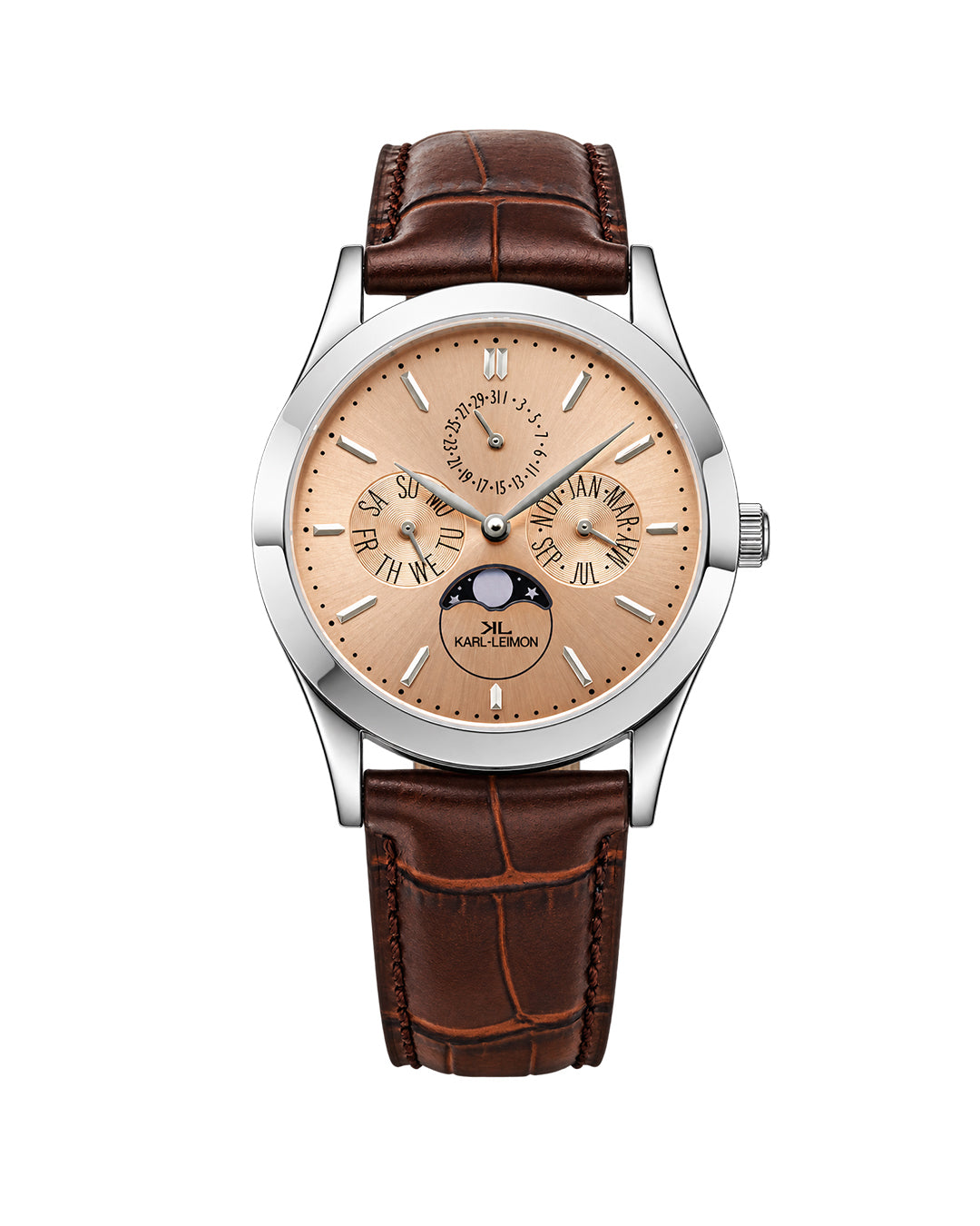 【稼働・新品未使用】カルレイモン クラシック 自動巻 ホワイト 箱保 Classic Pioneer - KARL-LEIMON Watches