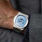 Triple Calendar Moonphase Ice Blue