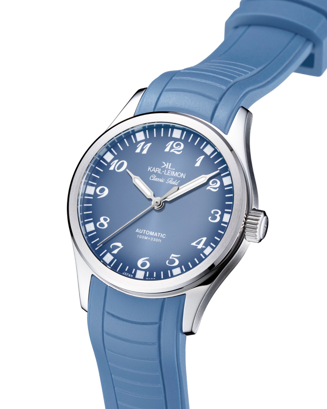 Arabic Printed Ice Blue - KARL-LEIMON Watches
