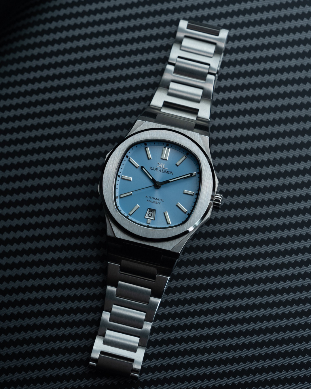 3Hands Date ICE BLUE - KARL-LEIMON Watches 3Hands Date ICE BLUE - KARL-LEIMON Watches