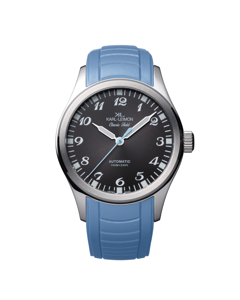 アラブ　エルサレム陶器 Arabic Printed Ice Blue - KARL-LEIMON Watches