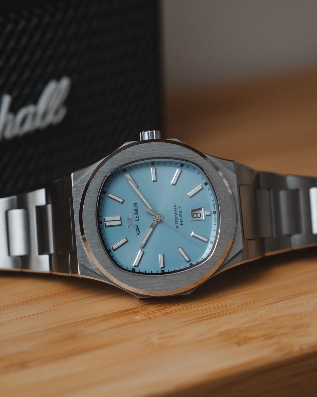 3Hands Date ICE BLUE - KARL-LEIMON Watches