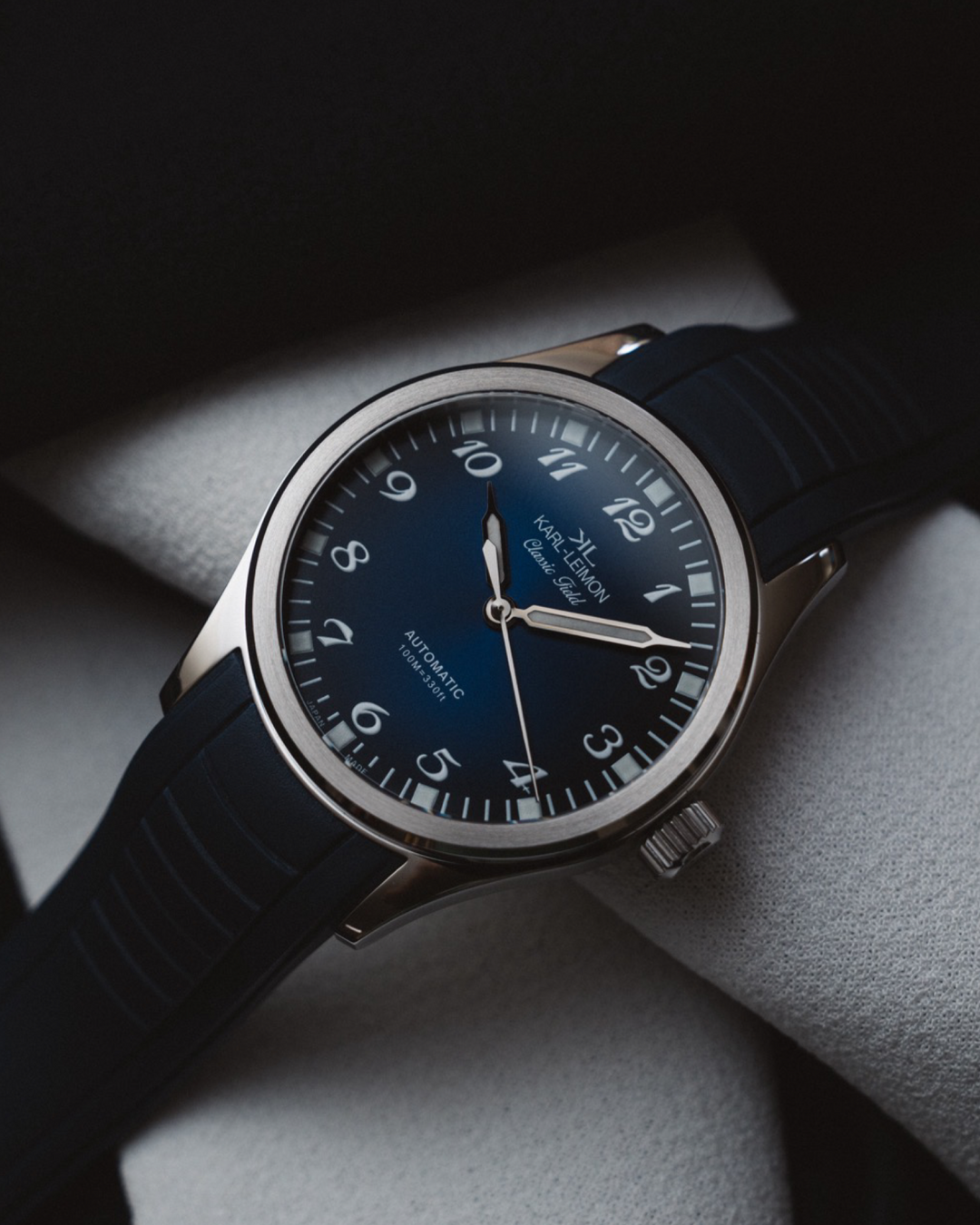 Arabic Printed Blue - KARL-LEIMON Watches