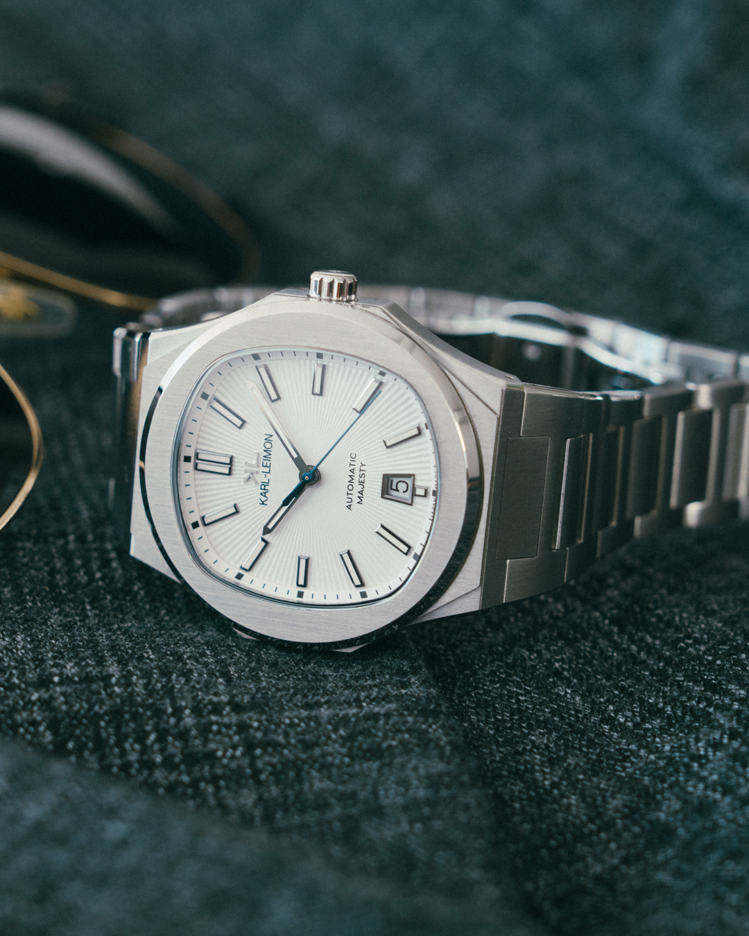 3Hands Date Fuji White - KARL-LEIMON Watches