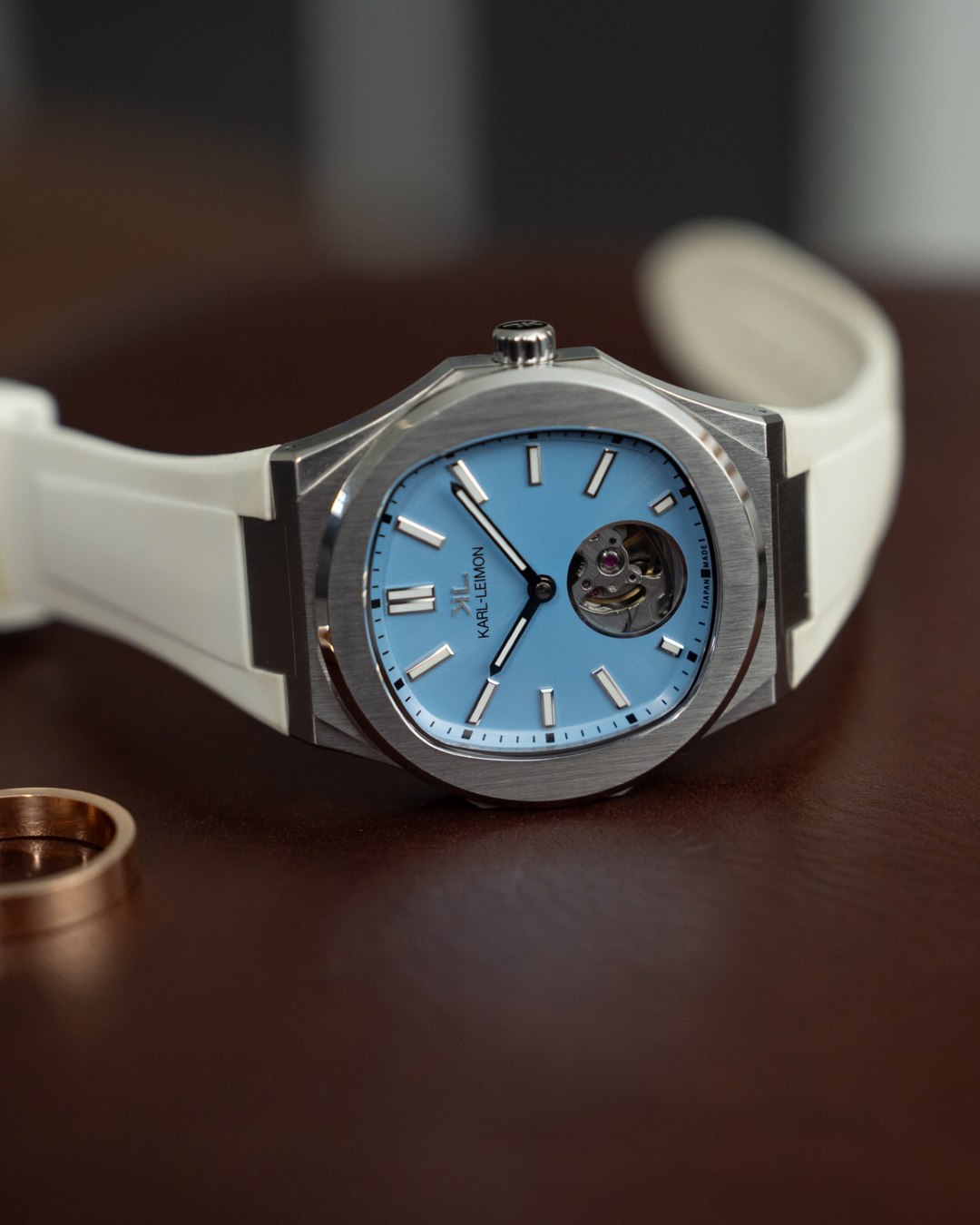Open Heart ICE BLUE - KARL-LEIMON Watches Open Heart ICE BLUE - KARL-LEIMON Watches