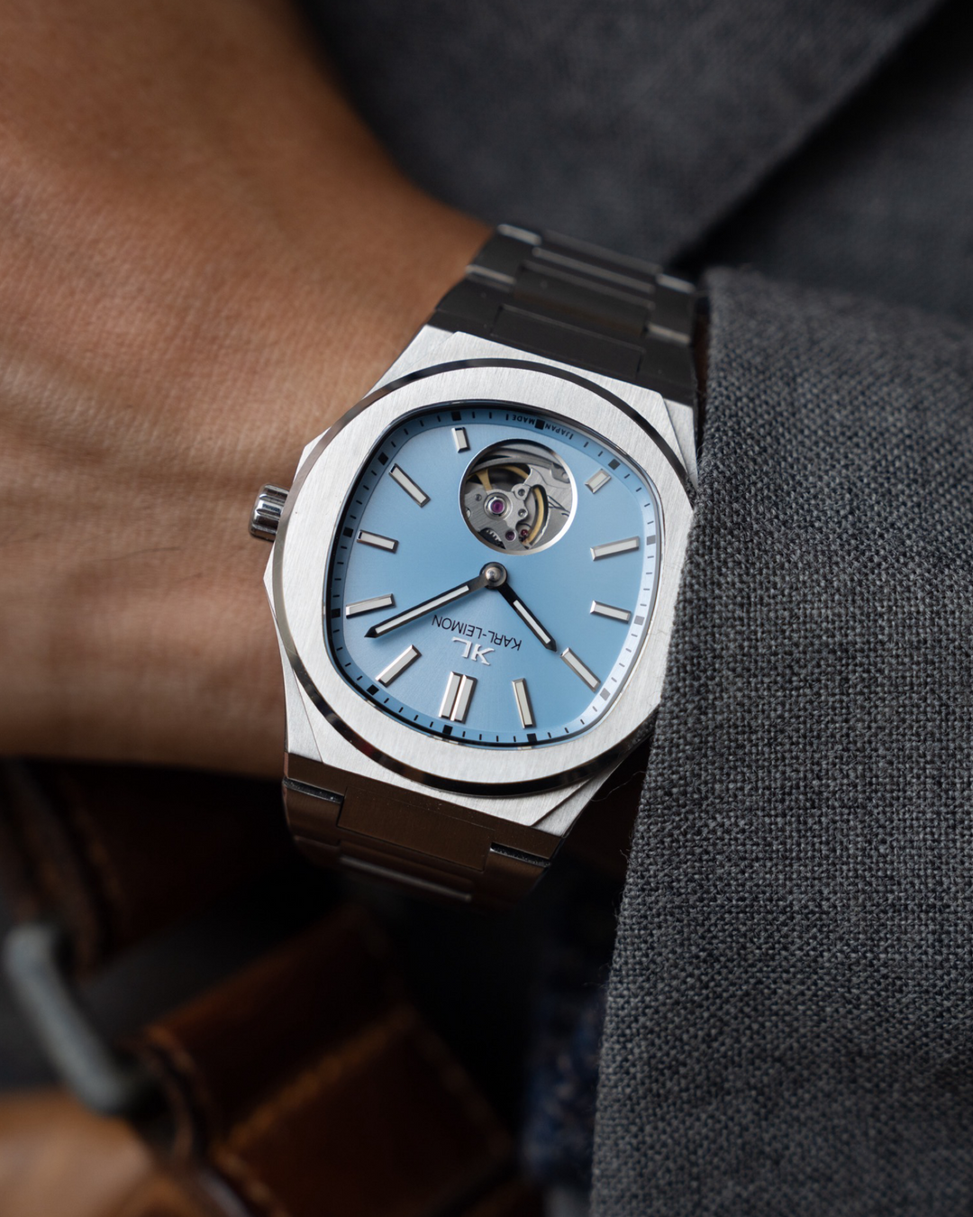 Open Heart ICE BLUE - KARL-LEIMON Watches Open Heart ICE BLUE - KARL-LEIMON Watches