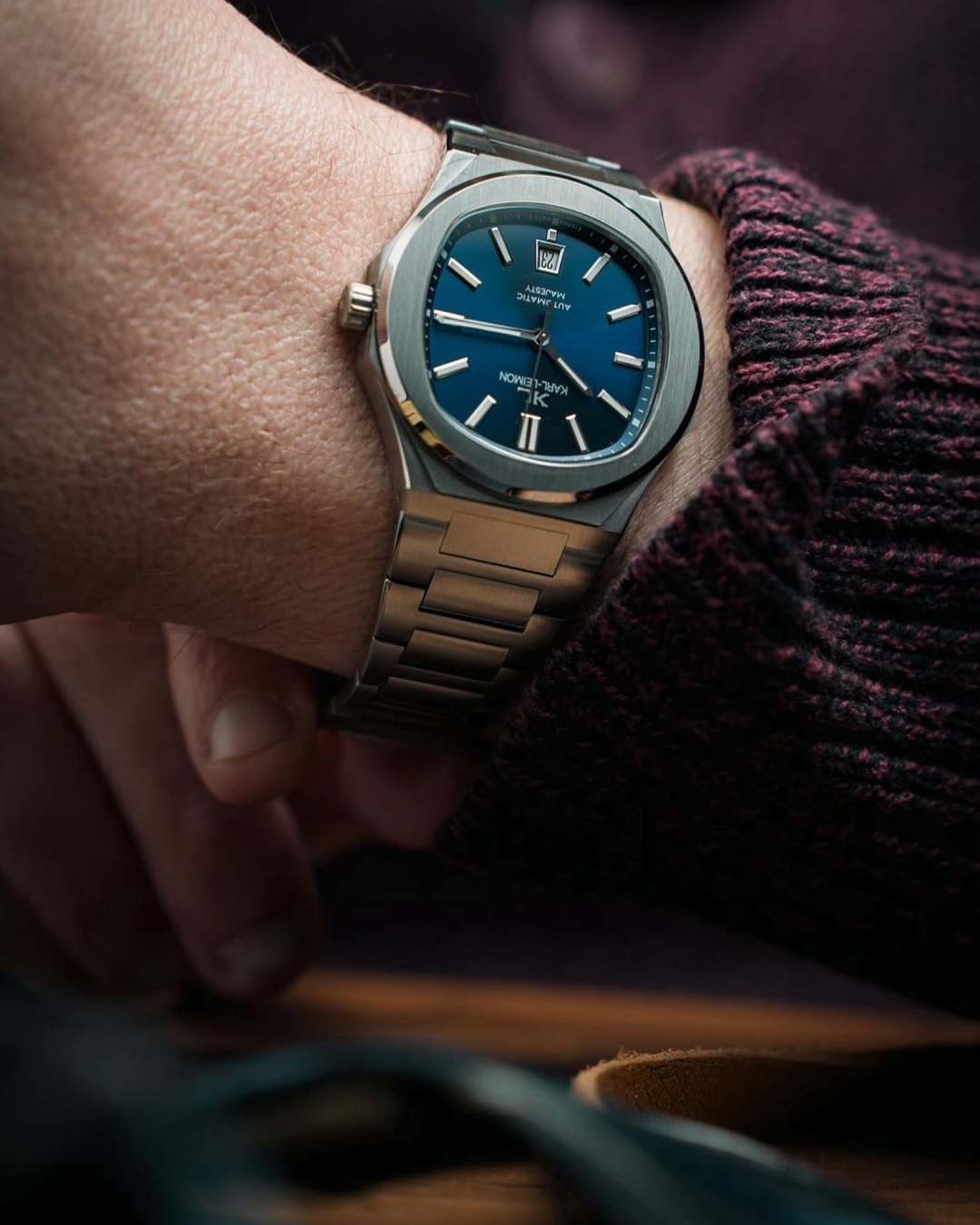 カルレイモン　3Hands Date BLUE 腕時計　自動巻き　機械式　男 3Hands Date BLUE - KARL-LEIMON Watches