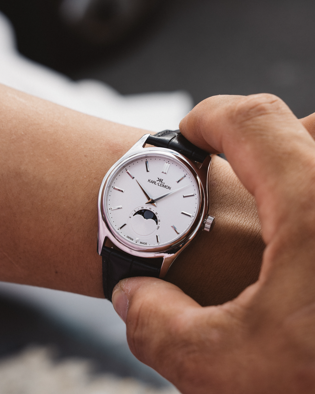 Single Moonphase SILVER - KARL-LEIMON Watches