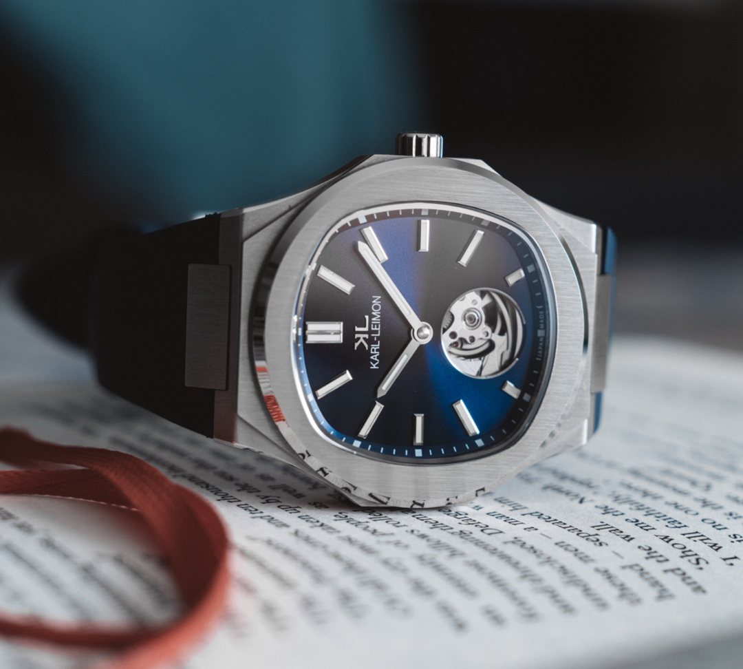 Open Heart BLUE - KARL-LEIMON Watches Open Heart BLUE - KARL-LEIMON Watches