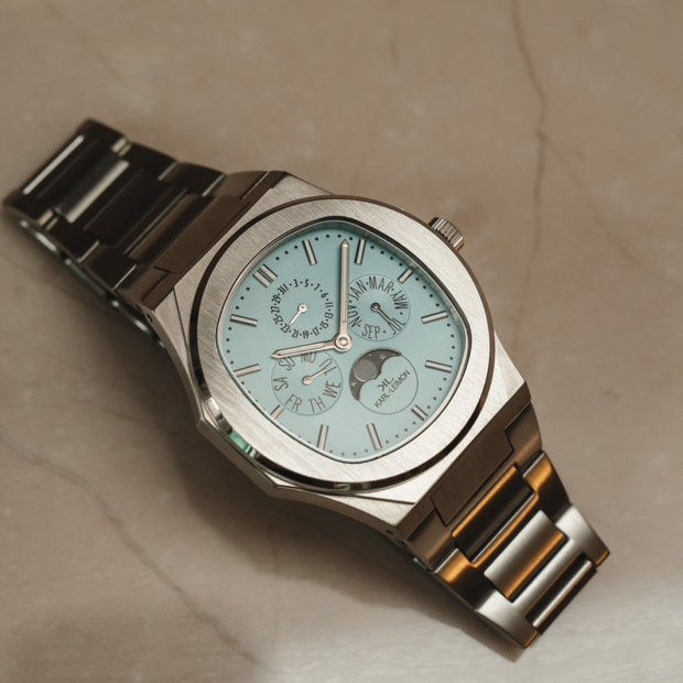 Triple Calendar Moonphase LIMITED TURQUOISE BLUE
