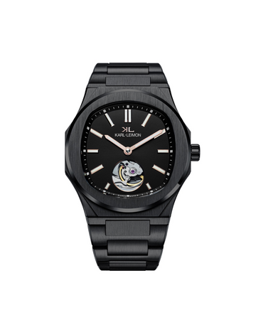 Open Heart LIMITED BLACK - KARL-LEIMON Watches