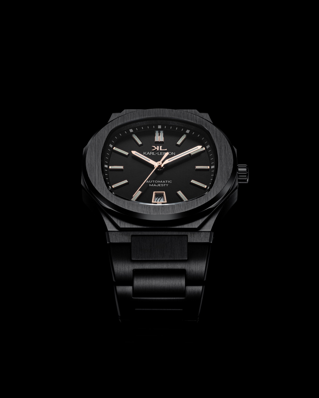 3Hands Date LIMITED BLACK - KARL-LEIMON Watches