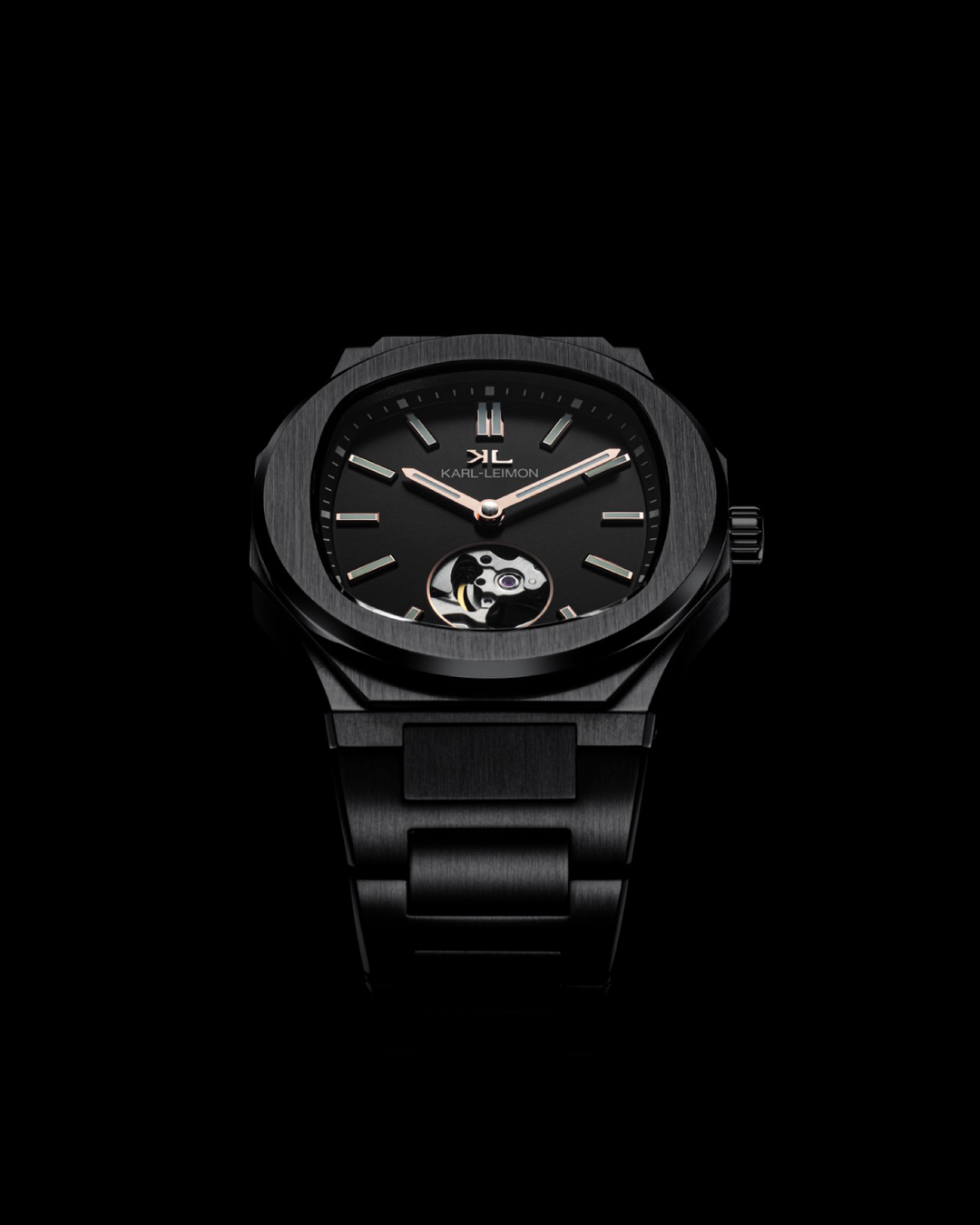 Open Heart LIMITED BLACK - KARL-LEIMON Watches