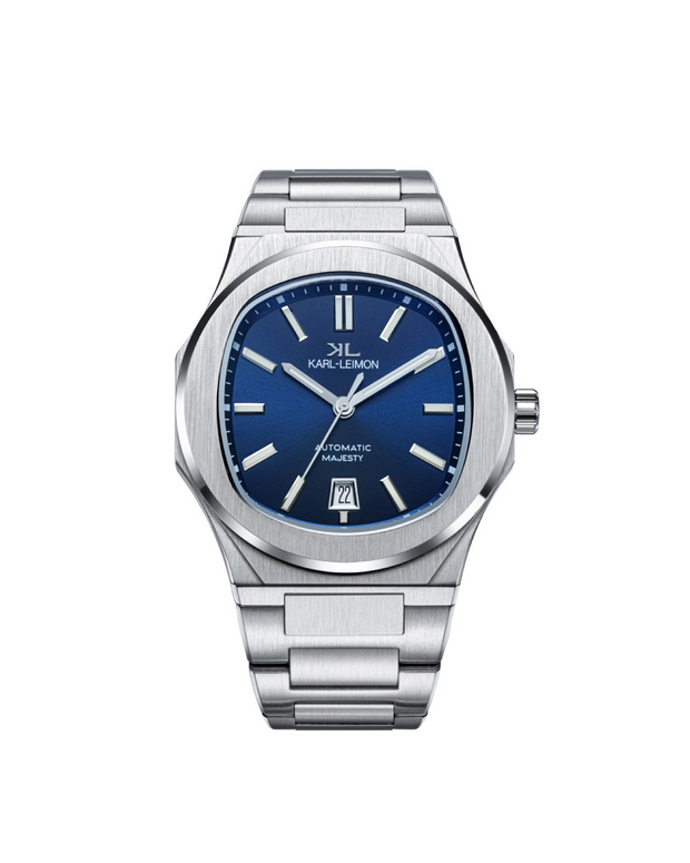 カルレイモン MAJESTY Automatic 3HandsDate 3Hands Date BLUE - KARL-LEIMON Watches