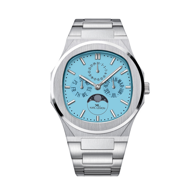 Triple Calendar Moonphase LIMITED TURQUOISE BLUE