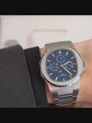 Triple Calendar Moonphase BLUE
