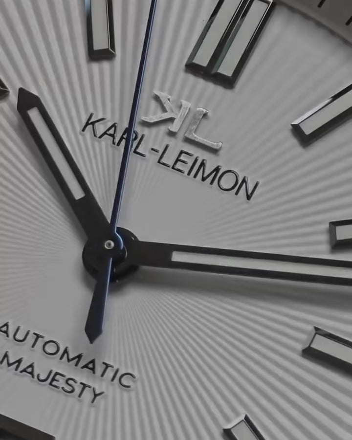 3Hands Date Fuji White - KARL-LEIMON Watches