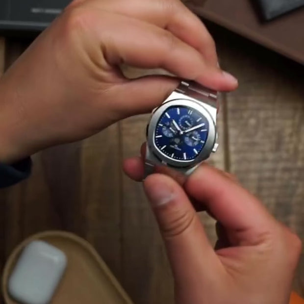 Triple Calendar Moonphase BLUE