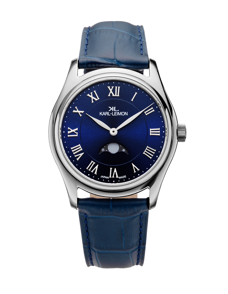 Single Moonphase BLUE - KARL-LEIMON Watches Single Moonphase BLUE - KARL-LEIMON Watches
