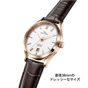3Hands Date Automatic GOLD IP WHITE