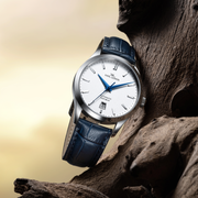 3Hands Date Automatic LIMITED WHITE BLUE HANDS