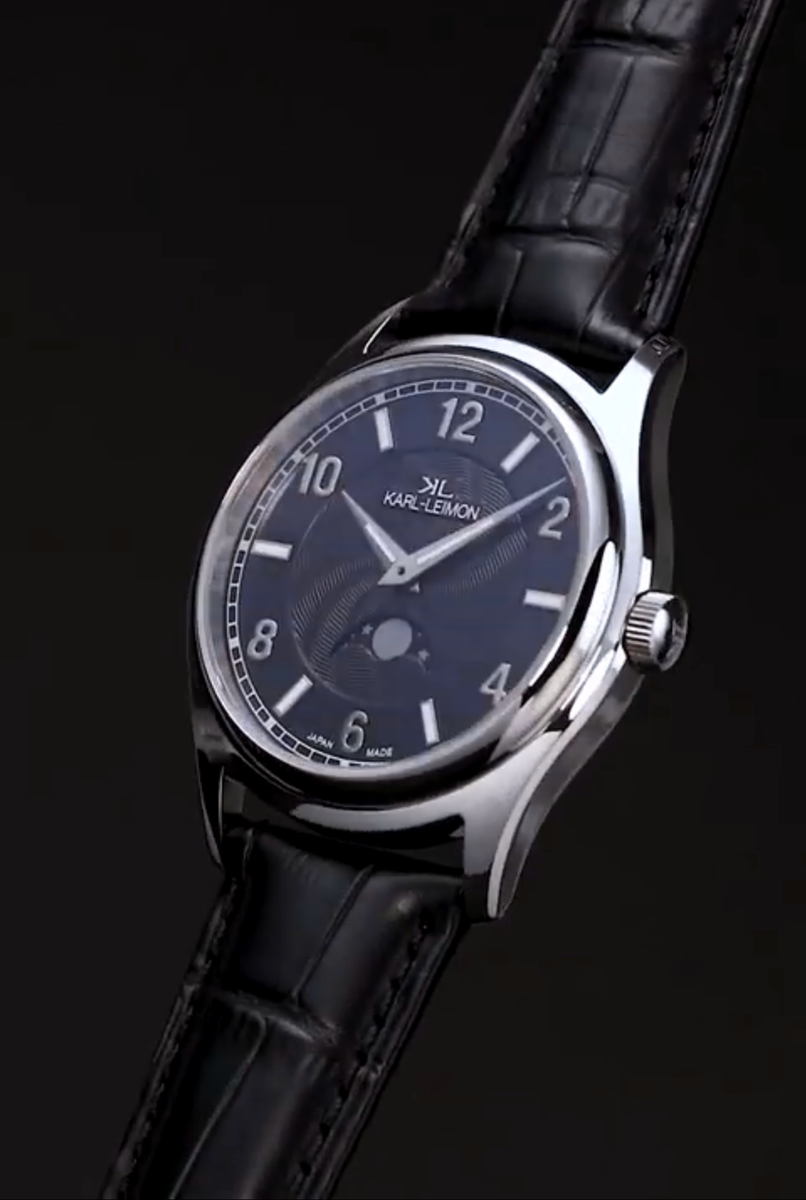 Single Moonphase BLACK - KARL-LEIMON Watches