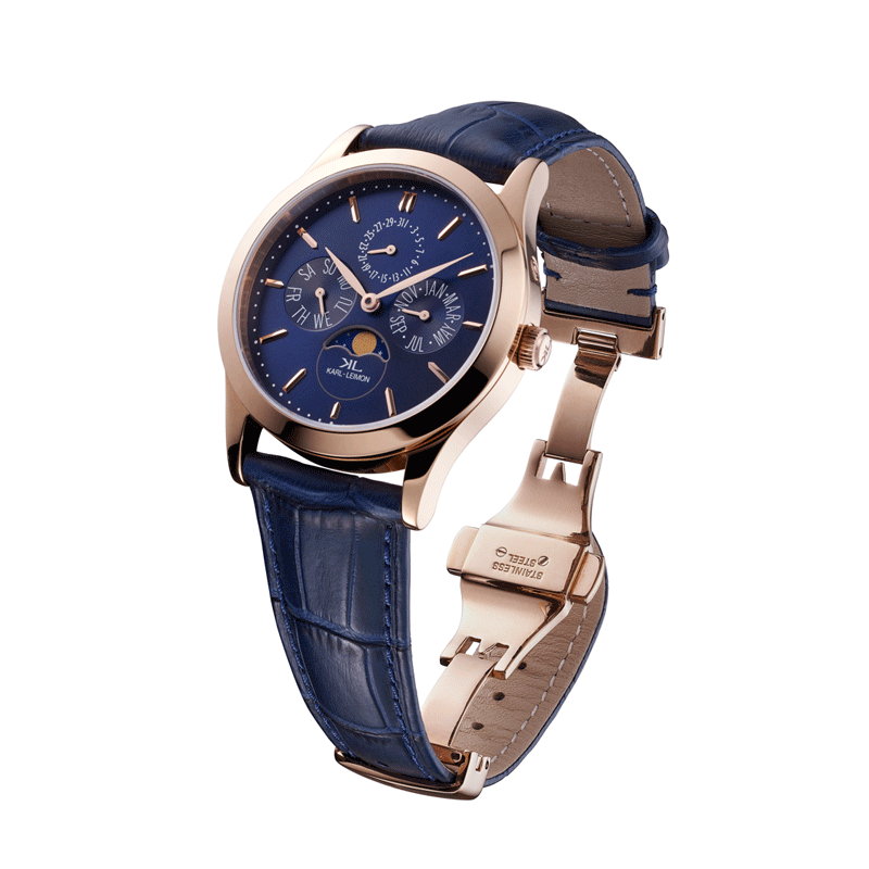 KARL-LEIMON]カルレイモンGold with Blue Dial - KARL-LEIMON Watches