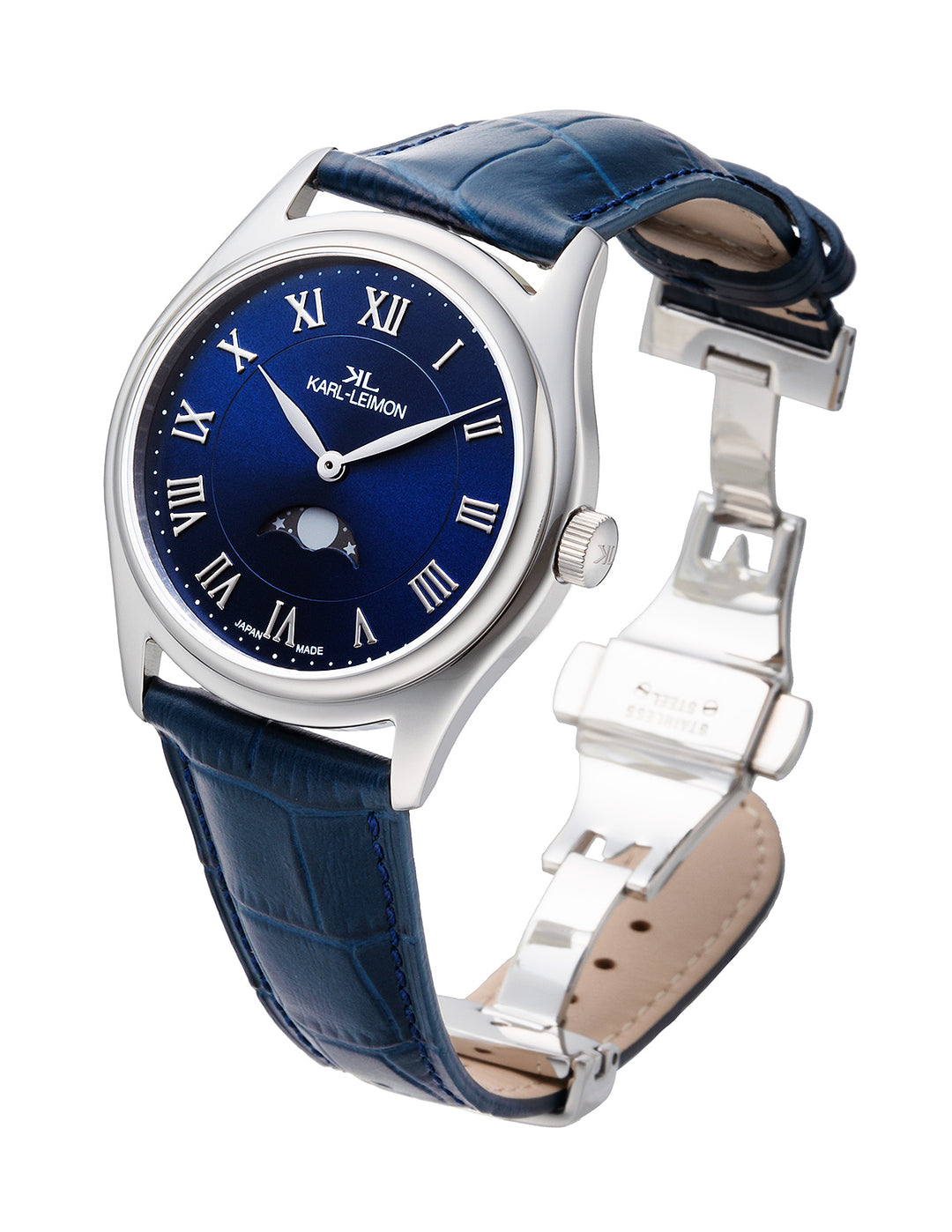 Single Moonphase BLUE - KARL-LEIMON Watches