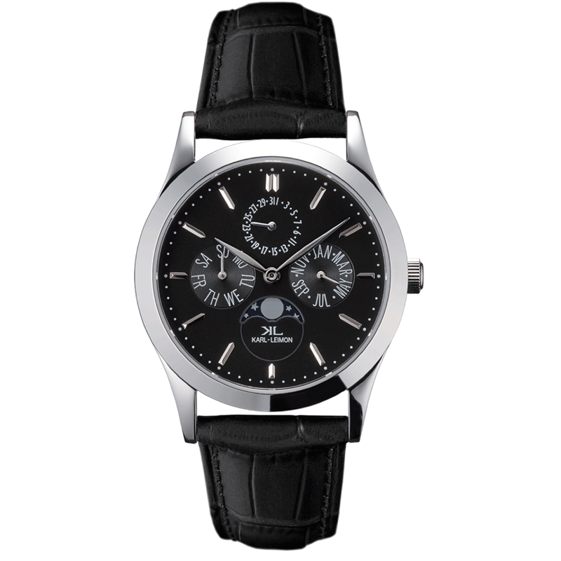 KARL-LEIMON]カルレイモンStainless Steel with Black Dial - KARL 