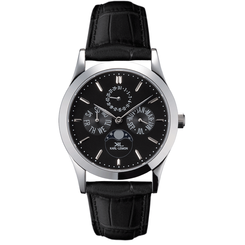 KARL-LEIMON]カルレイモンStainless Steel with Black Dial - KARL-LEIMON Watches