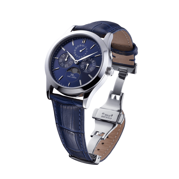 KARL-LEIMON]カルレイモンStainless Steel with Blue Dial - KARL 