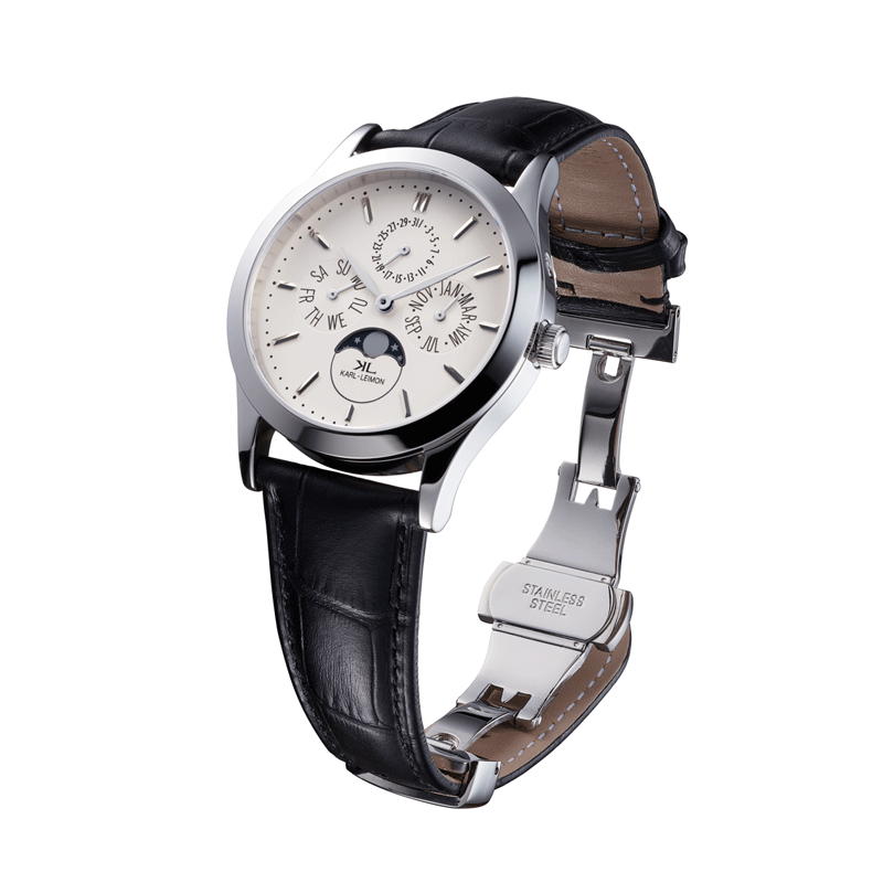 KARL-LEIMON]カルレイモンStainless Steel with White Dial - KARL-LEIMON Watches